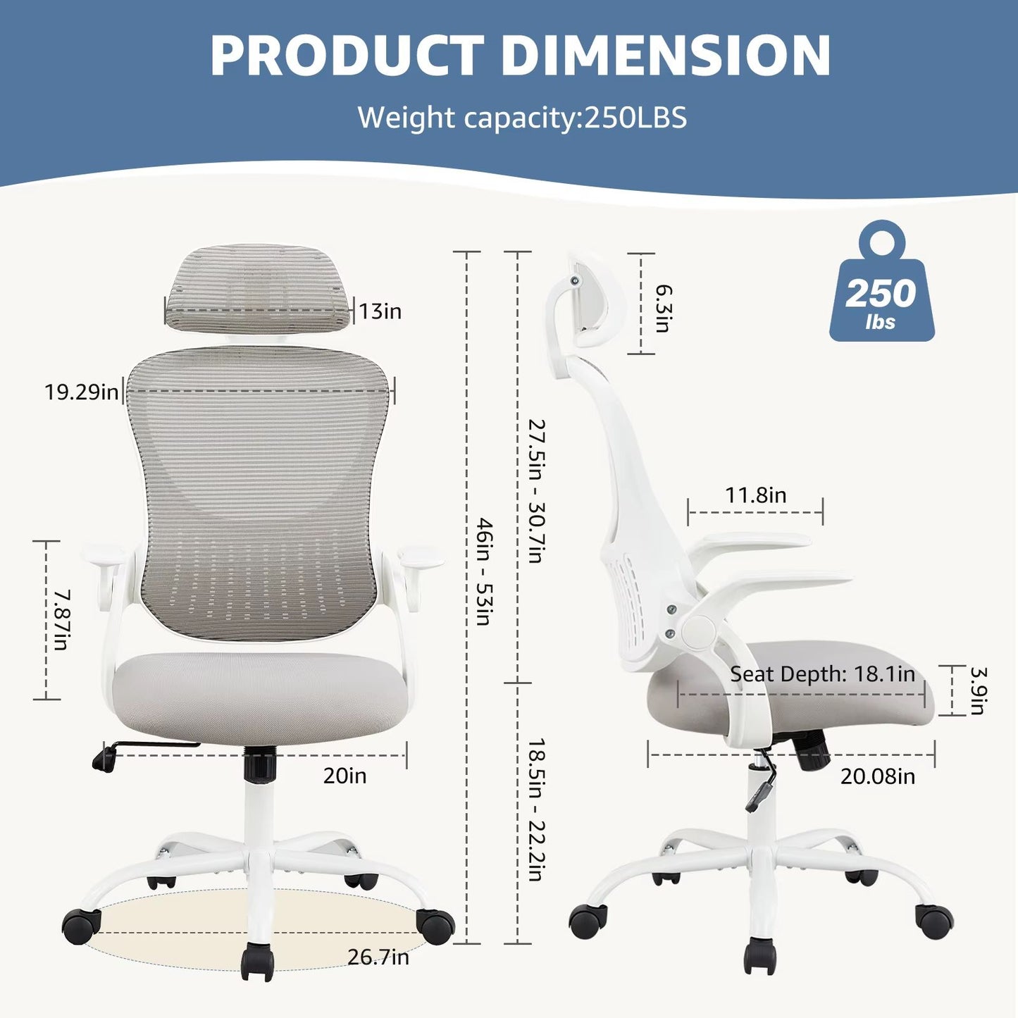 Armen™ Mesh Ergonomic Office Desk Chair