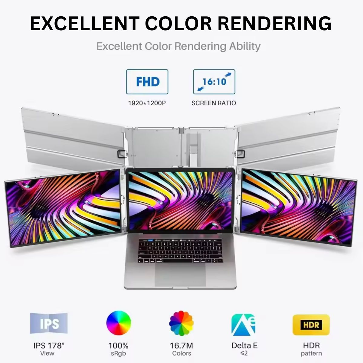ProViewâ„¢ 14-Inch Triple Portable Laptop Screen Extender