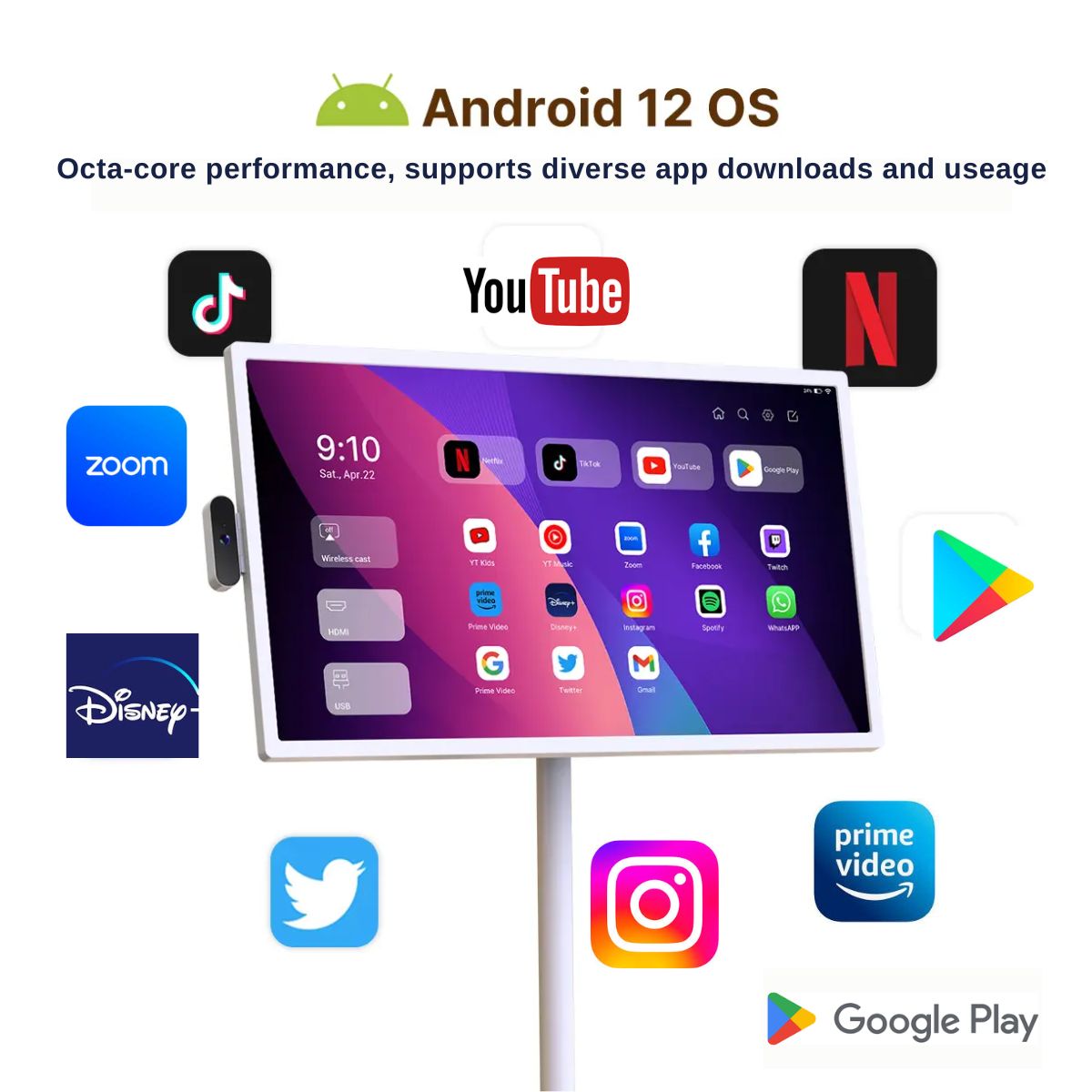 ProView™ Portable 32" Touch Screen Android TV/Monitor