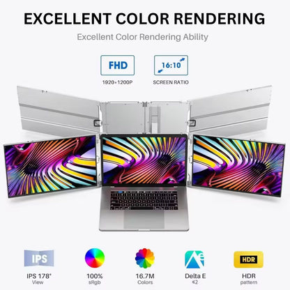 ProView™ 14-Inch Triple Portable Laptop Screen Extender