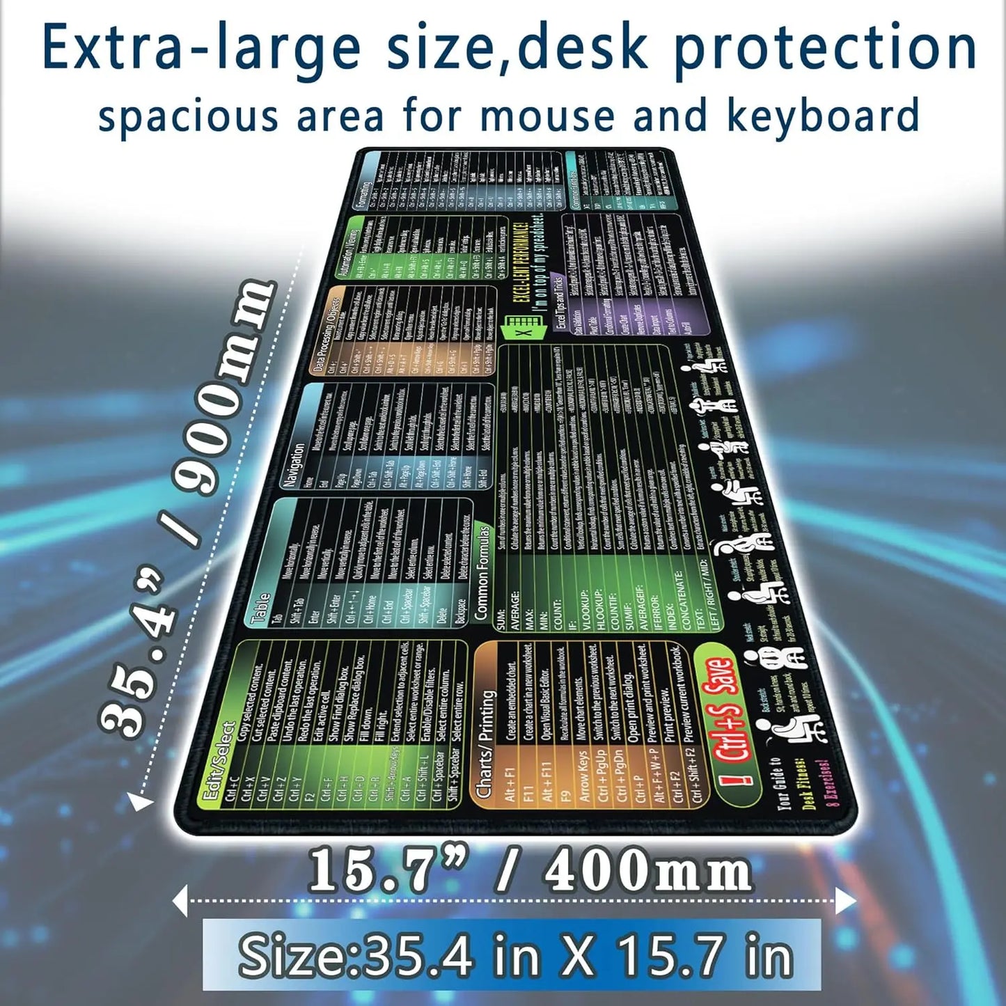 Excel Shortcut Mousepad