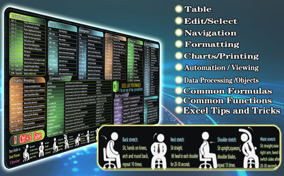 Excel Shortcut Mousepad